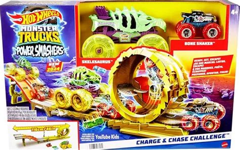Hot Wheels Monster Truck Power Smashers Skelesaurus Original Cuotas sin interés