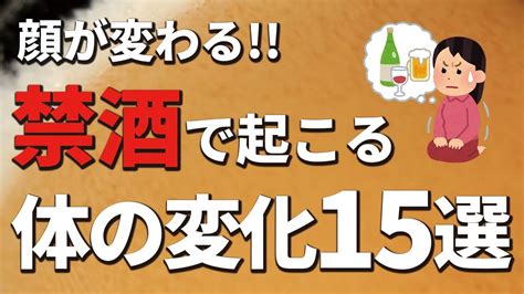 【顔が変わる】禁酒をするとカラダに起きること15選（健康雑学） Youtube