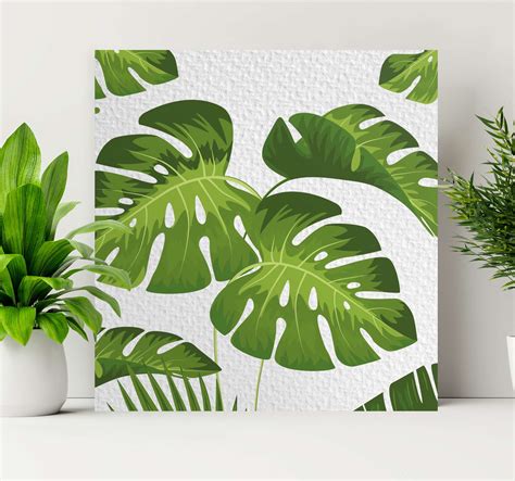 Cuadro Plantas Hoja De Monstera TenVinilo