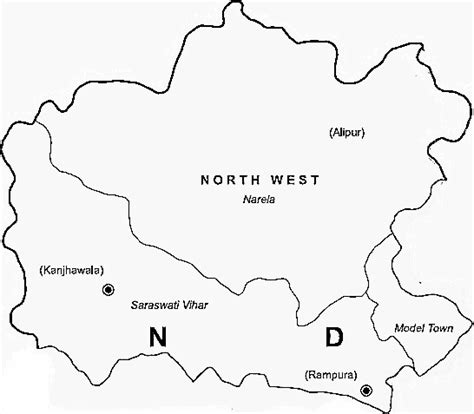 North West Delhi District | North West Delhi District Map