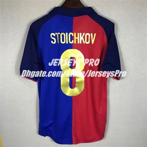 Retro Soccer Jerseys Maillot De Hristo Stoichkov 1998 1999 98 99 Red