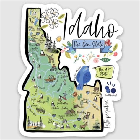 3 Idaho Vinyl Sticker State Stickers Waterproof Etsy