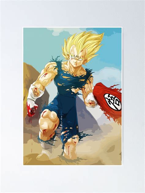 Majin Vegeta Poster For Sale By Brandybare Redbubble