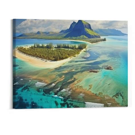 Shiartex Mauritius Island Landscape Painting Poster Canvas Wall Art