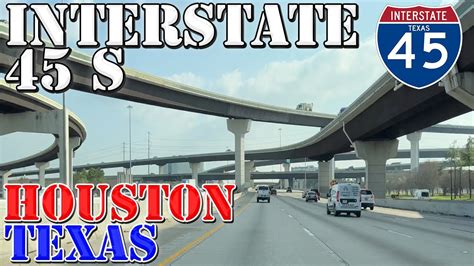 I 45 South Houston The Woodlands Galveston Texas 4K Highway