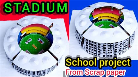 How To Make Model Of Cricket Stadium Easy School Project Paper