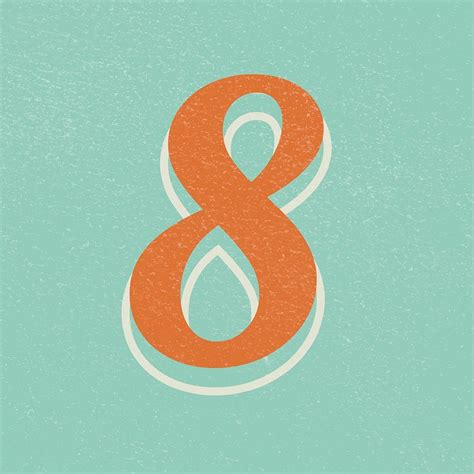 Retro Number 8 Vintage Typography Bold Font Images | Free Photos, PNG ...