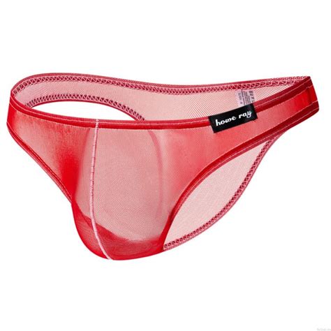 Sexy Cintura Baja Apretado Contraste Color Bikini Ropa Interior G String Tanga Malla