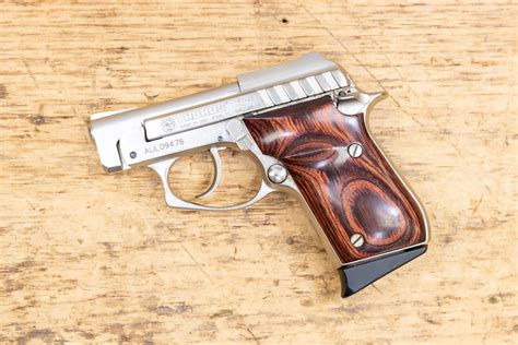 Taurus PT 22 22LR Stainless Police Trade In Pistol With Rosewood Grips