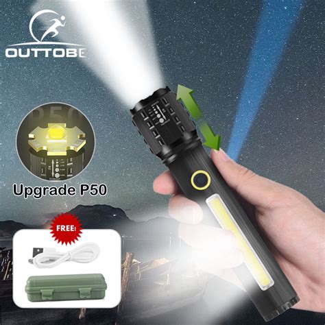 With Box Outtobe Powerful Flashlight Waterproof Original Bright Led