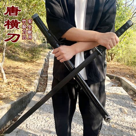 唐横刀武士刃居合道木刀木剑武术练习拨刀剑带鞘儿童玩具表演竹刀虎窝淘