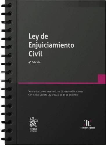 Ley De Enjuiciamiento Civil 4ª Edición 2024 Con Anillas 1 Leyes