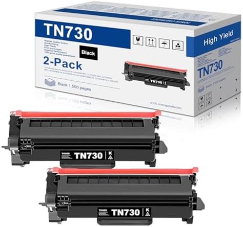 Amazon TN730 TN 730 Black Toner Cartridges 2 Pack Compatible TN730