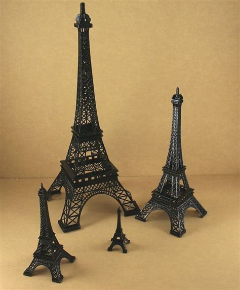 Black Eiffel Tower Paris France Metal Stand Model For Table Decor