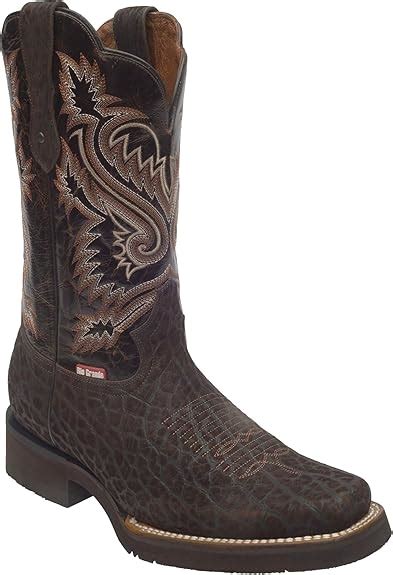 Rio Grande Bota Vaquera De Rodeo Con Piel Cuello De Toro Para Hombre