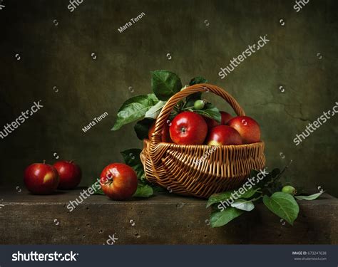 Still Life Apples Basket Stock Photo 673247638 | Shutterstock