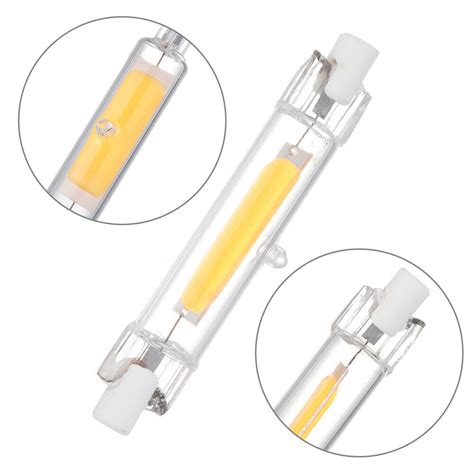 1 10x Dimmable Led Cob R7s Glass Tube Light Bulb J78 118 6w 12w 24w