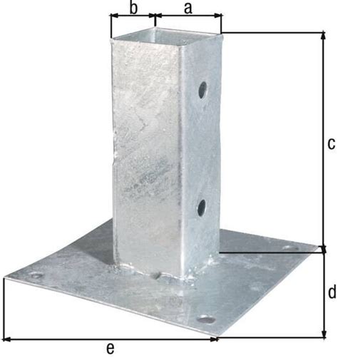 Alberts Pfostentr Ger Aufschraubh Lse F R Vierkantpfosten Zum