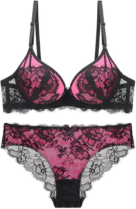 Shekini Women S Sexy Soft Lace Lingerie Set Underwired Bra Set C