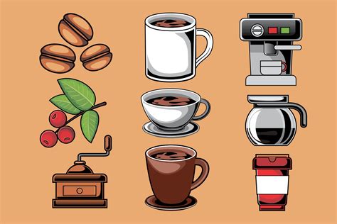 Coffee Vector Pack 43842 Illustrations Design Bundles