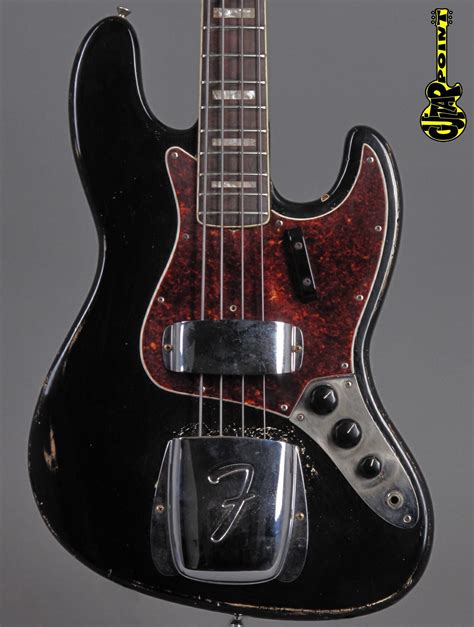 1969 Fender Jazz Bass Black Vi69fejazzbassblk232635