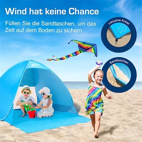 Active Era Pop Up Strandmuschel Mit Uv Schutz Upf Strandzelt