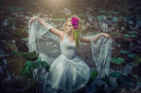 Wallpaper Women Model Blonde Dress Photo Manipulation Mythology