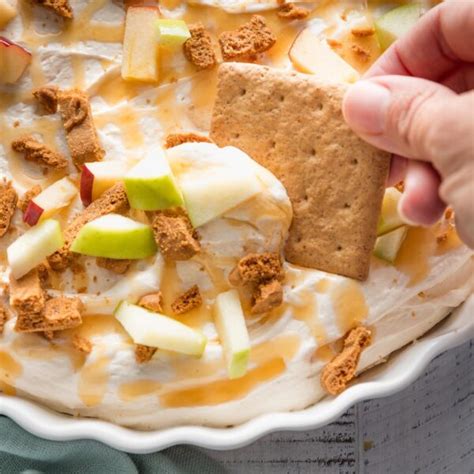 Caramel Apple Cheesecake Dip Nourish And Fete