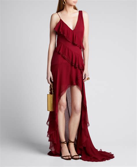 Alice Olivia Mariana High Low Tiered Ruffle Gown Bergdorf Goodman