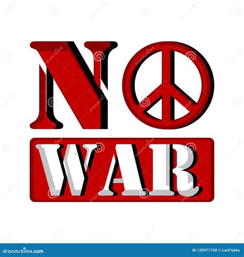 No War Banner with a Peace Symbol Stock Vector - Illustration of banner ...