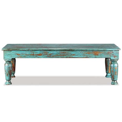 Homgeek Table Basse Vintage en Bois de Récupération Massif 110 x 60 x