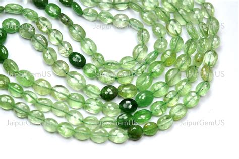 Inch Strand Finest Quality Natural Tsavorite Shaded Faceted Fancy