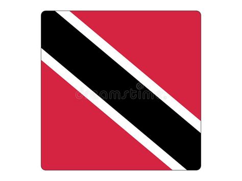 Square Flag of Trinidad and Tobago Stock Vector - Illustration of flag ...