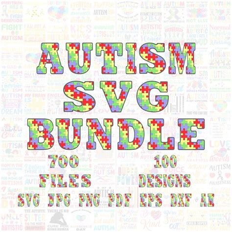 Autism Svg Bundle Autism Awareness Svg Svg Files For Cricut Etsy