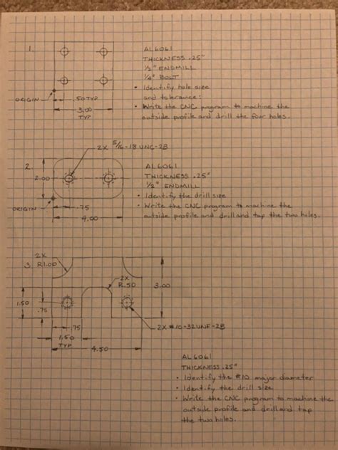 Solved Cnc Drill Cycle Problems Also Write G Code Programs Chegg