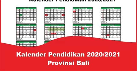 Kalender Pendidikan 2020 2021 Provinsi Bali PDF Informasi Pendidikan