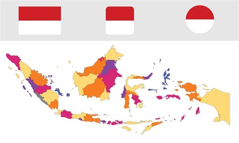 Map and flag of Indonesia 8212167 Vector Art at Vecteezy