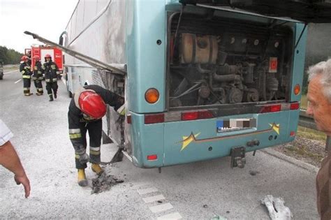 Pożar autobusu na obwodnicy Kielc Echo Dnia Świętokrzyskie