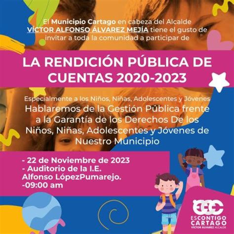 Rendición Pública De Cuentas 2020 2023 Sobre La Gestión Pública Frente