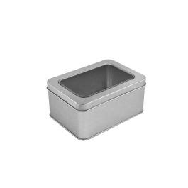 Caja Met Lica Peque A Con Ventana Envases Met Licos Latitas Online