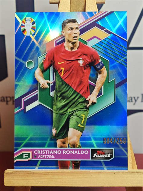 2023 Topps Finest Cristiano Ronaldo 欧洲杯 葡萄牙 克里斯蒂亚诺 罗纳尔多 C罗 总裁 250编 天蓝折