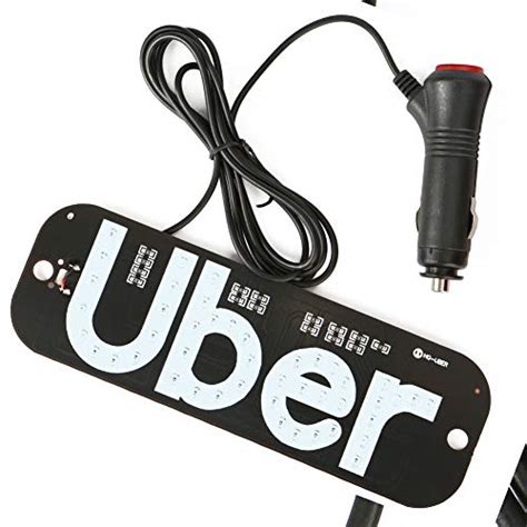 Merssyria Uber Sign, LED Uber Sign Glowing Uber Decor Accessories Uber LED Sign for Car