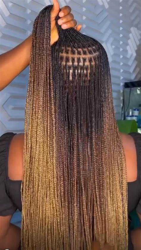 Ombré Small Knotless Braids In 2022 Black Women Hairstyles Goddess