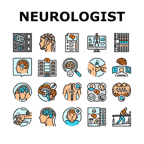 Premium Vector Brain Neurologist Doctor Icons Set Vector Health