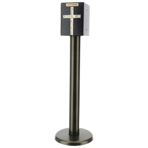 Colonna Porta Offerte Con Cassetta Blindata Cm 100 AmatoArteSacra