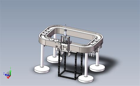 日立环行线四方环形输送线（sw18可编辑 工程图） Solidworks 2018 模型图纸下载 懒石网