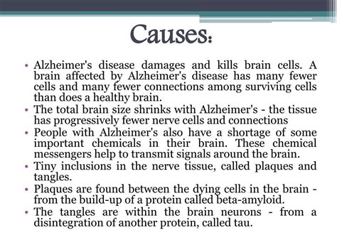 Ppt Alzheimers Disease Overview Symptoms Risk Factor Causes