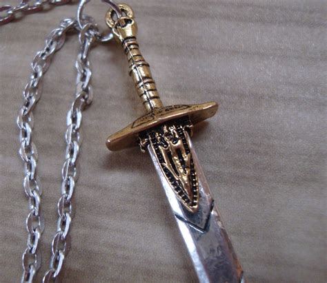 Percy Jackson's Riptide Sword Necklace in Silver and Celestial Bronze - Camp Half Blood on Storenvy