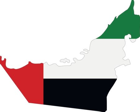 United Arab Emirates Map Raster State Nation Cut Png Transparent