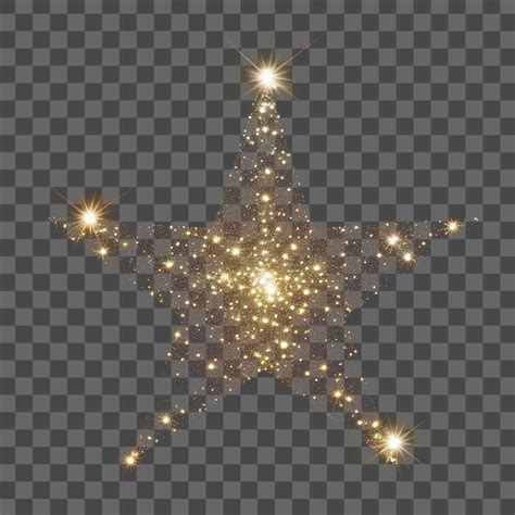 PNG Star Shape Sparkle Light Glitter Astronomy Night Gold Premium AI